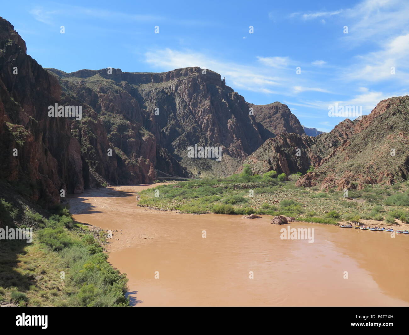 La Rivière Colorado au fond du Grand Canyon Banque D'Images