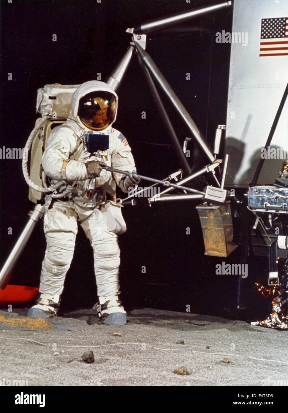 L'astronaute Neil Armstrong de formation dans l'Apollo 11, Houston, TX, USA Banque D'Images