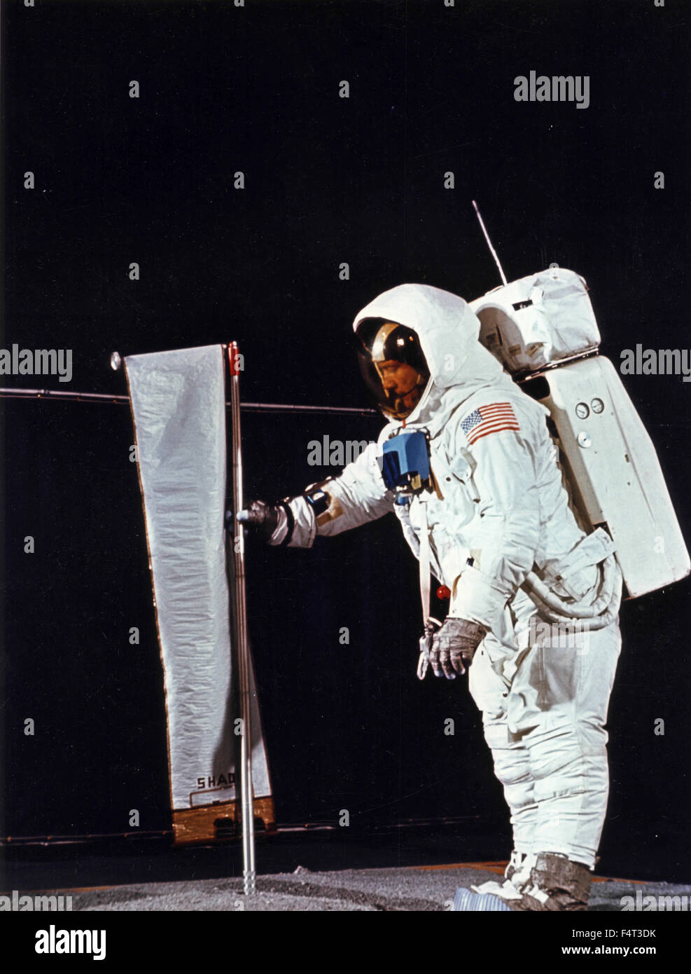 L'astronaute Edwin Aldrin et la formation d'Apollo 11, Houston, TX, USA Banque D'Images