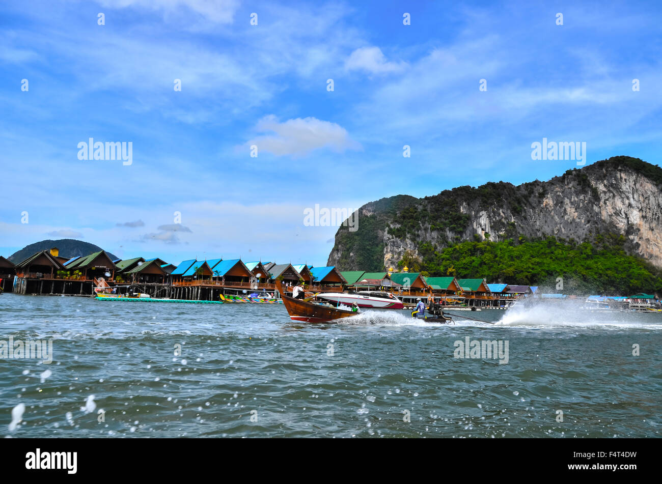 Ko Panyi village de pêcheurs à la baie de Phang Nga en Thaïlande Banque D'Images