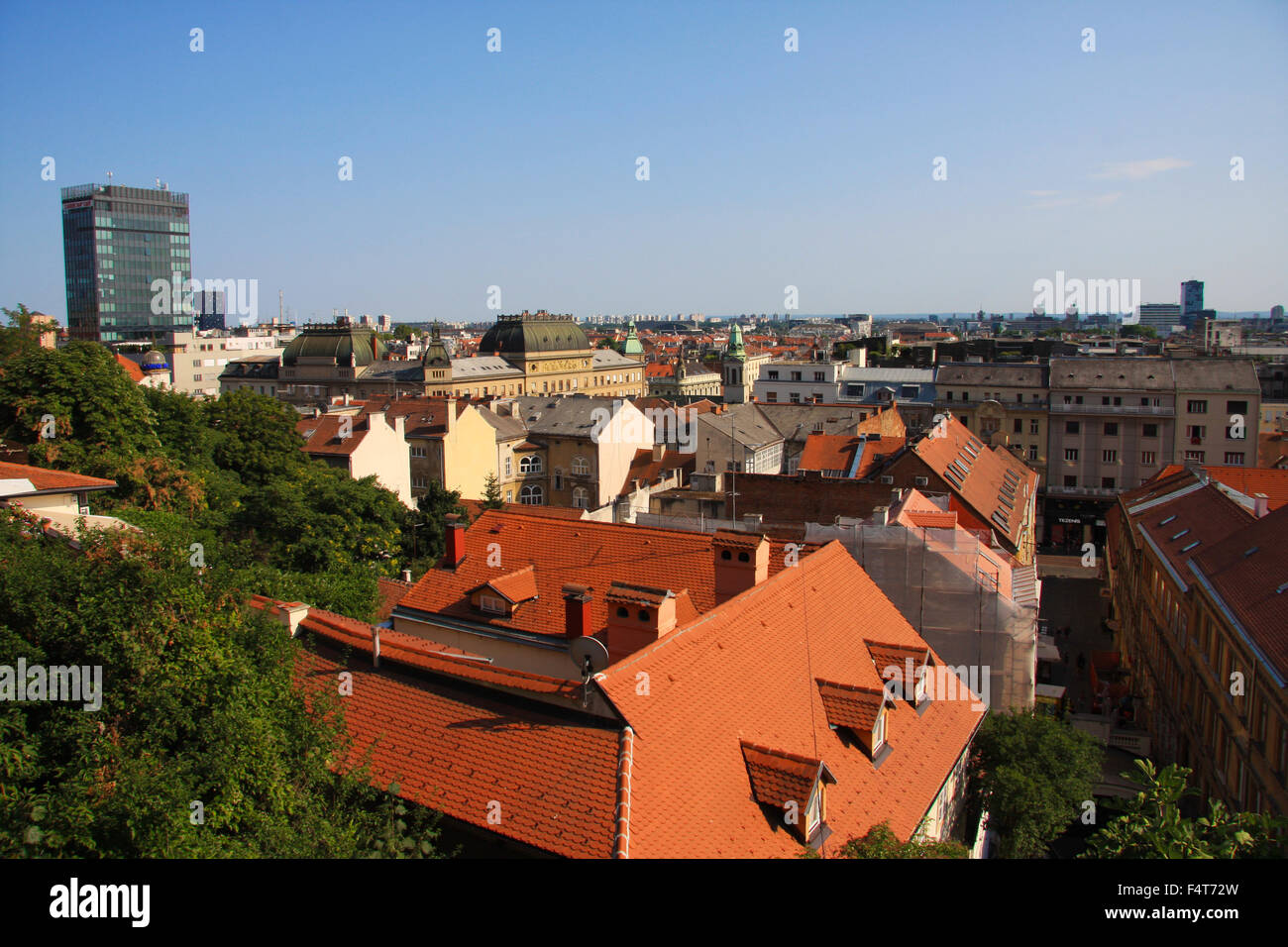 La Croatie, les Balkans, Balkans, Europe, Zagreb, ville, ville, ville basse, sommaire, toits, Banque D'Images