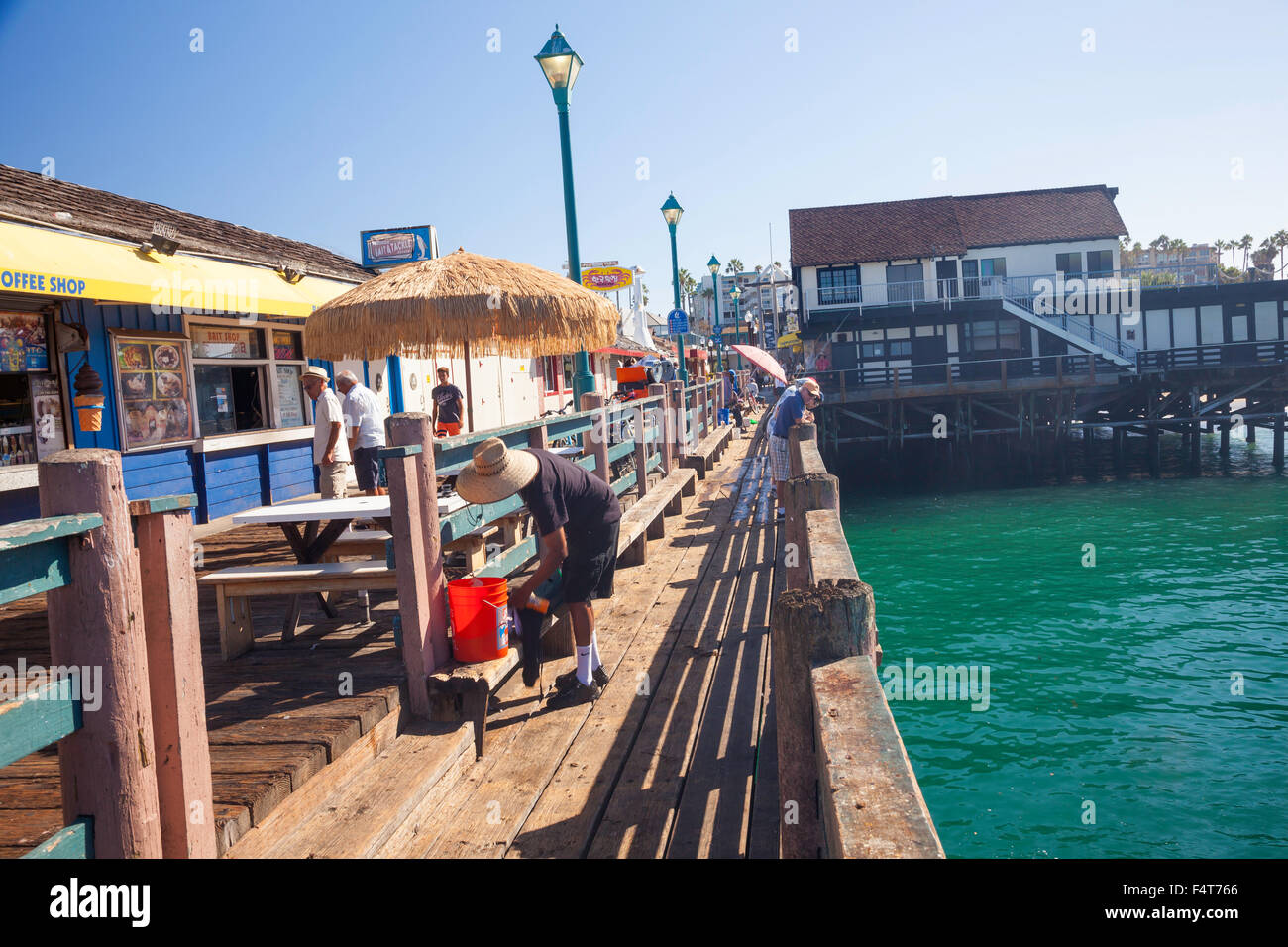 Pêche à la jetée de Redondo Beach en Californie;USA;Amérique ; Banque D'Images