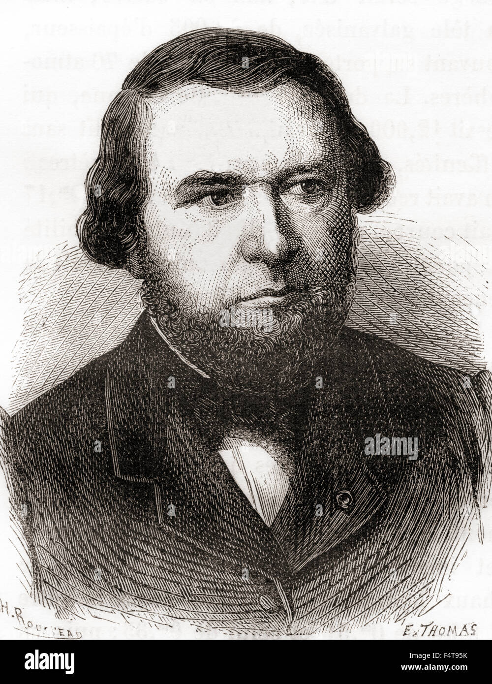 Eugène-Melchior Péligot, 1811 - 1890, alias Eugène Péligot. Le chimiste français. Banque D'Images