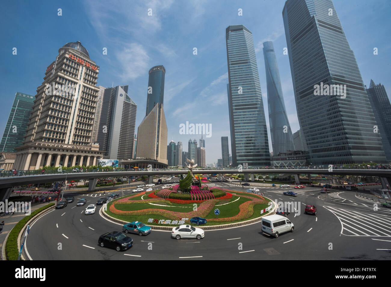 La Chine, la ville de Shanghai, Shanghai Lujiazui, Tower Banque D'Images