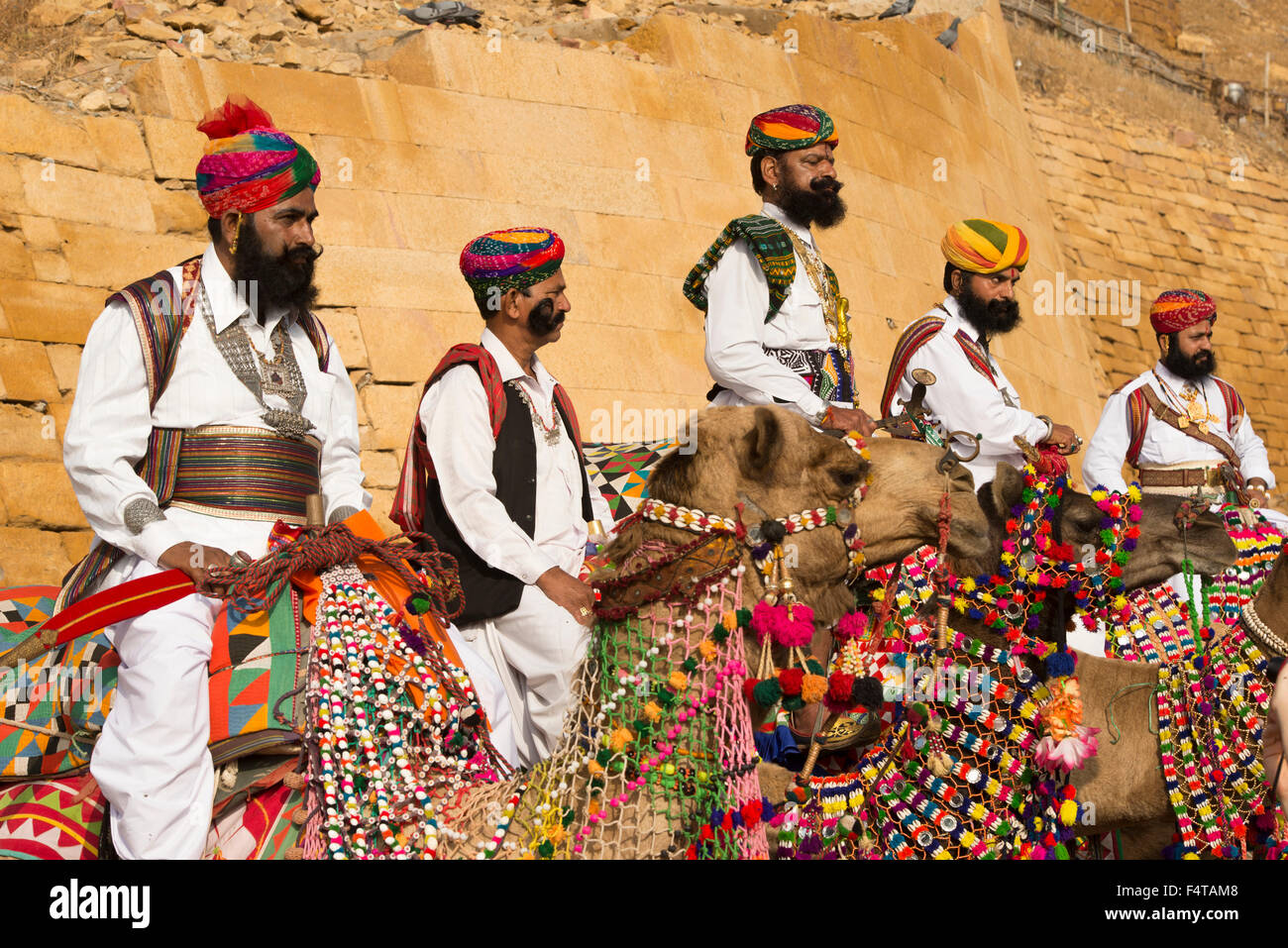 L'Asie, l'Inde, Rajasthan, Jaisalmer, désert, festival, Banque D'Images
