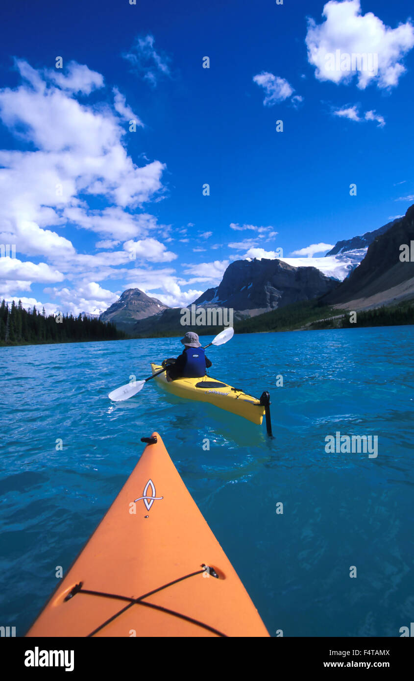 Le lac Bow, Banff, National Park, Alberta, Canada Banque D'Images