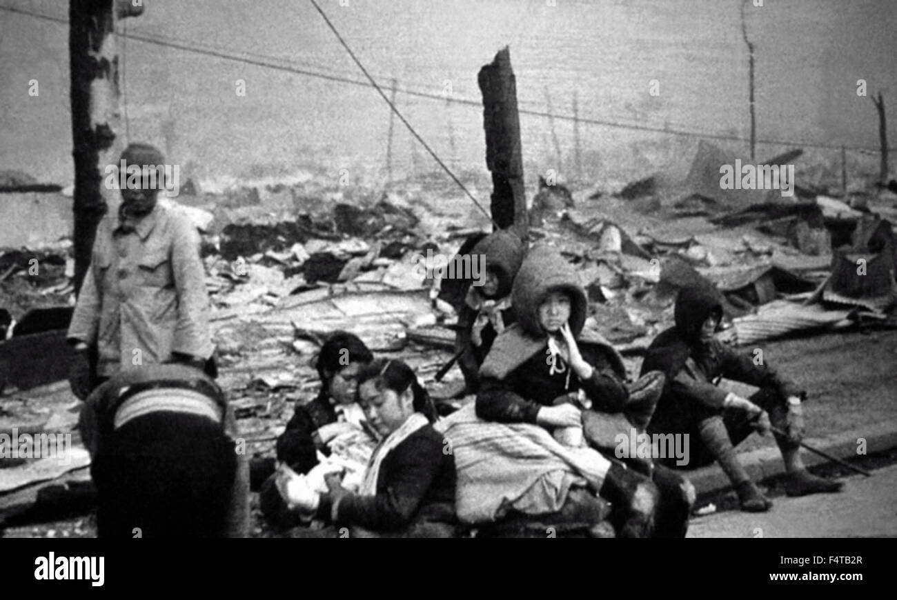Bombardement de Tokyo1945 Banque D'Images
