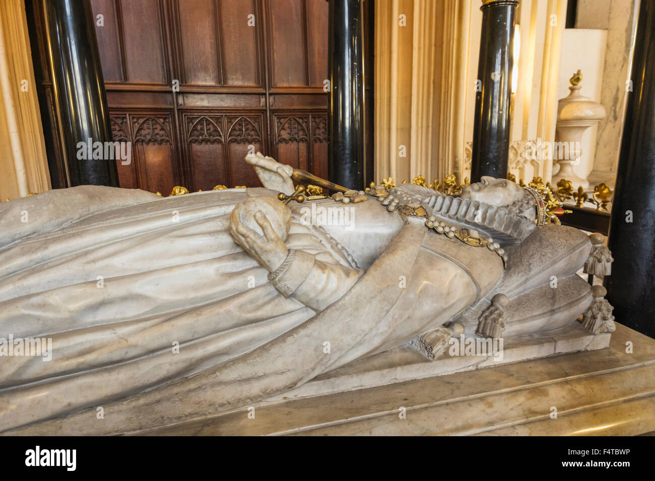 L'Angleterre, Londres, l'abbaye de Westminster, Henry VII, Dame de la chapelle, tombeau de la reine Elizabeth l Banque D'Images