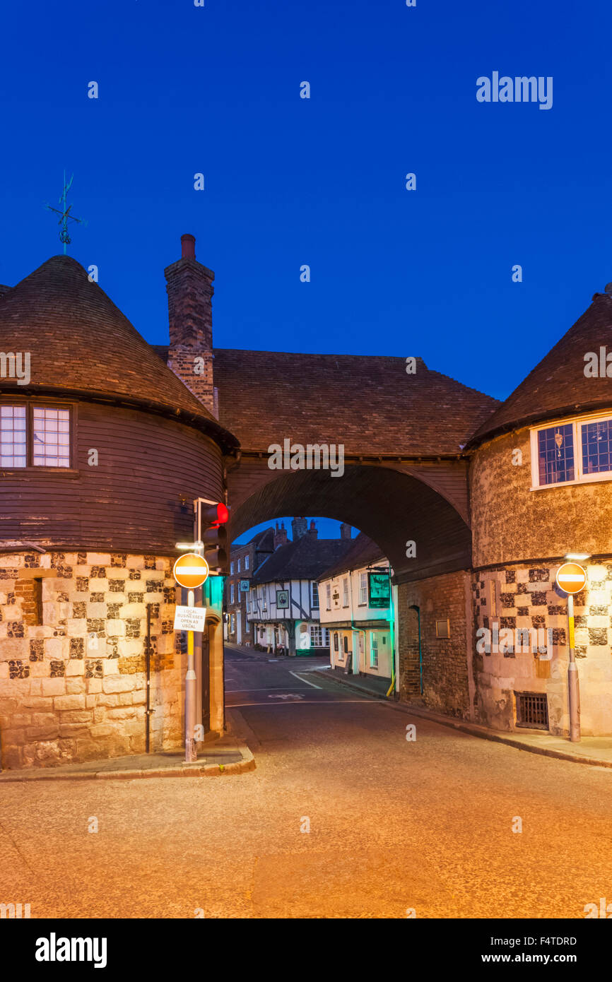 L'Angleterre, Kent, Sandwich, le Barbican Gate Banque D'Images