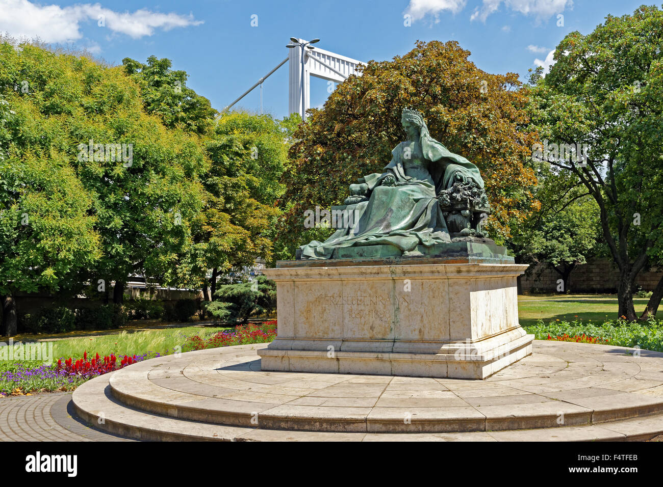 Statue, la reine Elizabeth, Erzsebet kiralyne, en 1837-1898 Banque D'Images