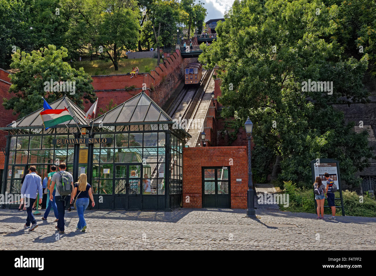 Mont Buda, chemins de câble, station, Budavari Siklo Banque D'Images