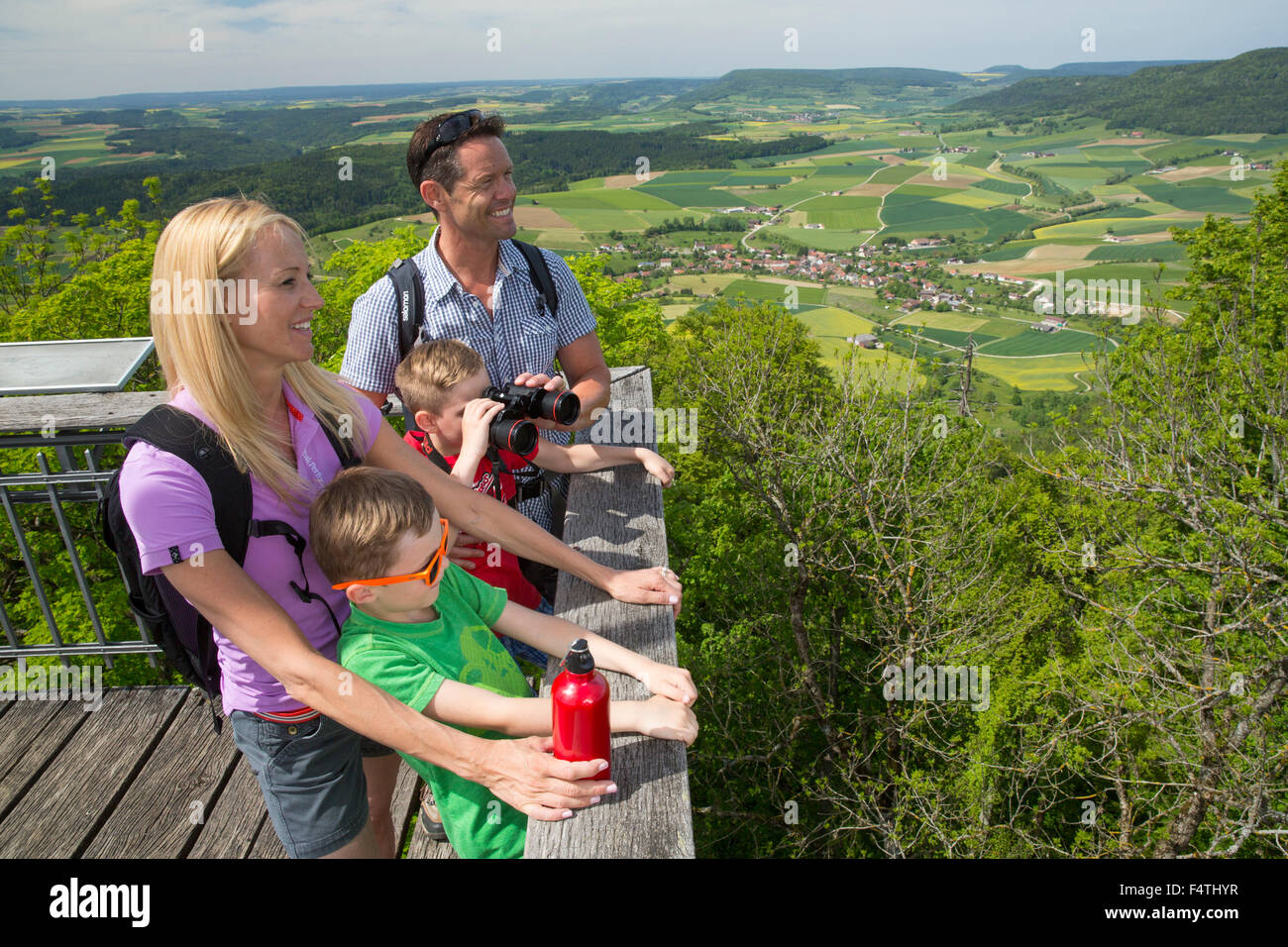 Schleitheimer Randenturm, près de randonneur Banque D'Images