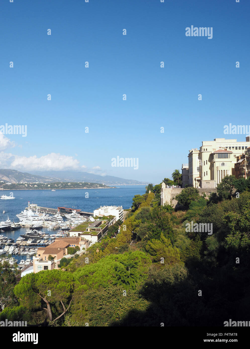 Vue panoramique du port le port de Monte Carlo Monaco Europe Banque D'Images