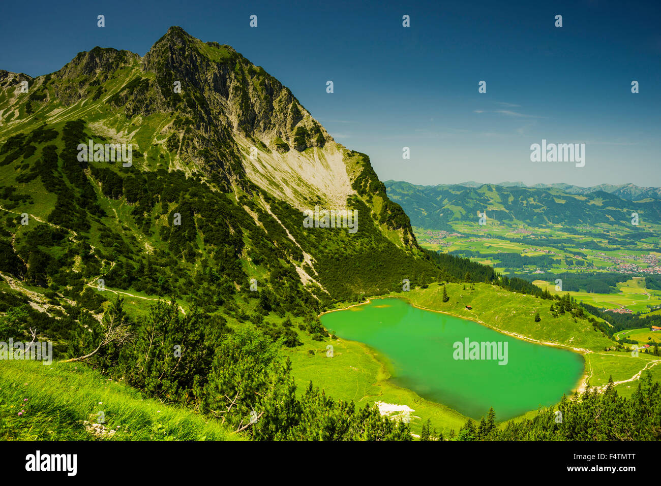 Allgäu Allgäu, Alpes, Alpes, Bavarois, près d'Oberstdorf, montagne, paysage de montagne, lac de montagne, Allemagne, Europe, Gaisalpsee, Banque D'Images