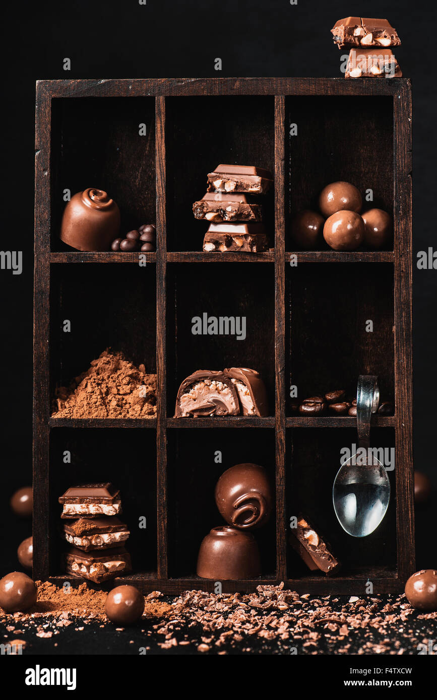 Collection Chocolat Banque D'Images