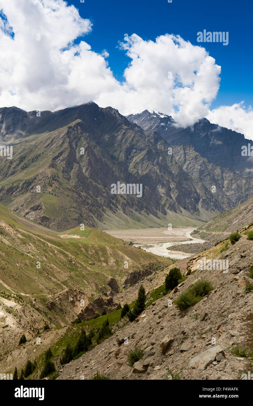 L'Inde, l'Himachal Pradesh, Lahaul et Spiti, Darcha, Bhaga (BHAG) river valley Banque D'Images