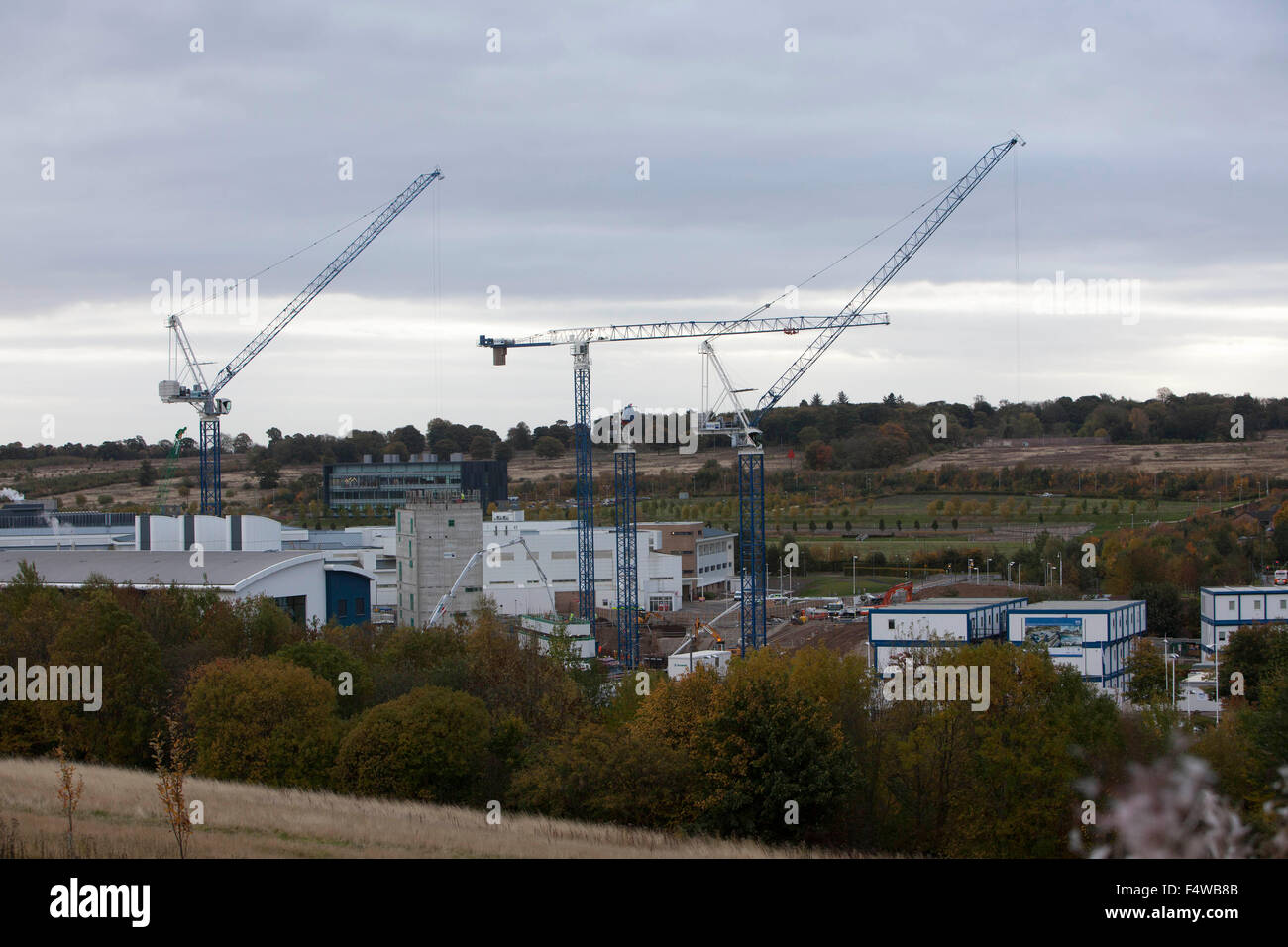 Edinburgh, Ecosse, Royaume-Uni. 23 Oct, 2015. La construction de l'Edinburgh Royal Hospital for Sick Children. Une vue générale de la construction de l'Hôpital Royal d'enfants malades et les environs en regard de nouveau le Royal Hospital for Sick Children. Pako Mera/Alamy Live News. Banque D'Images