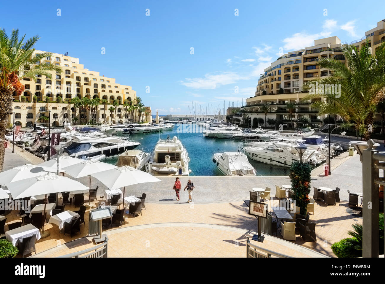 Portomaso, marina, St Julians, Malte Banque D'Images