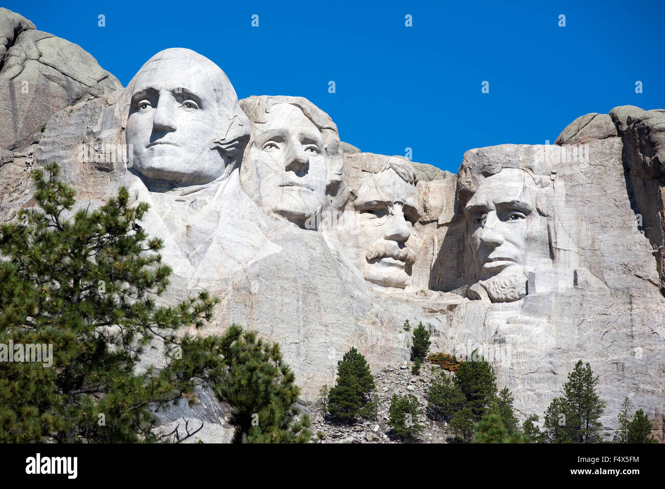 Mt. Rushmore National Memorial est situé dans le sud-ouest du Dakota du Sud, USA. Banque D'Images