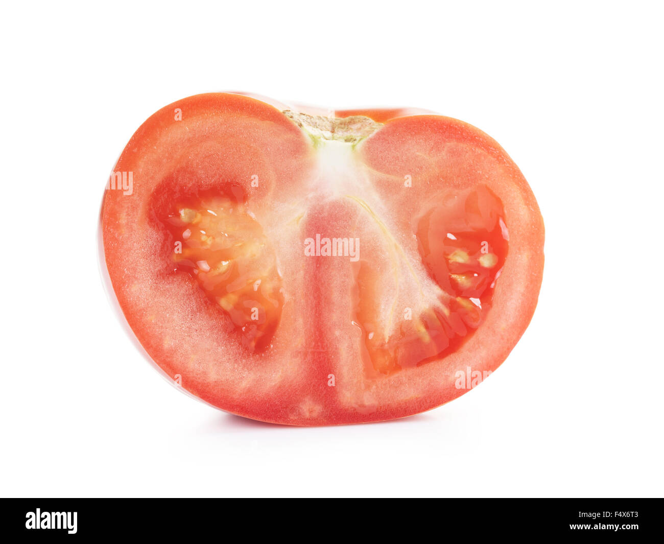 La moitié des tomates isolated Banque D'Images