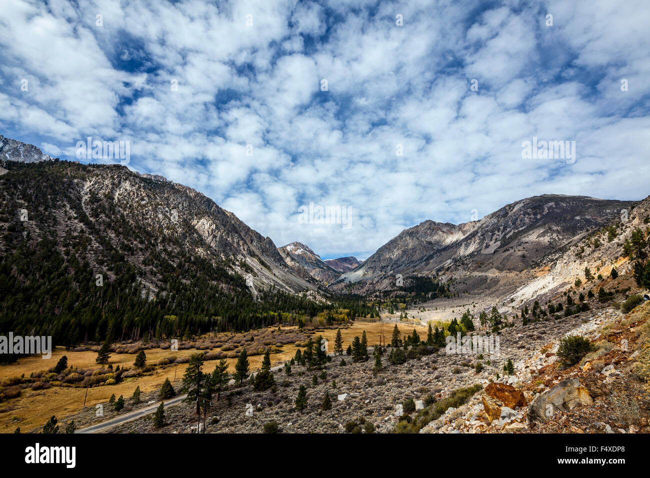 Tioga Pass dans la partie Est de la Sierra Nevada de Californie Highway 120 La route de Yosemite Banque D'Images