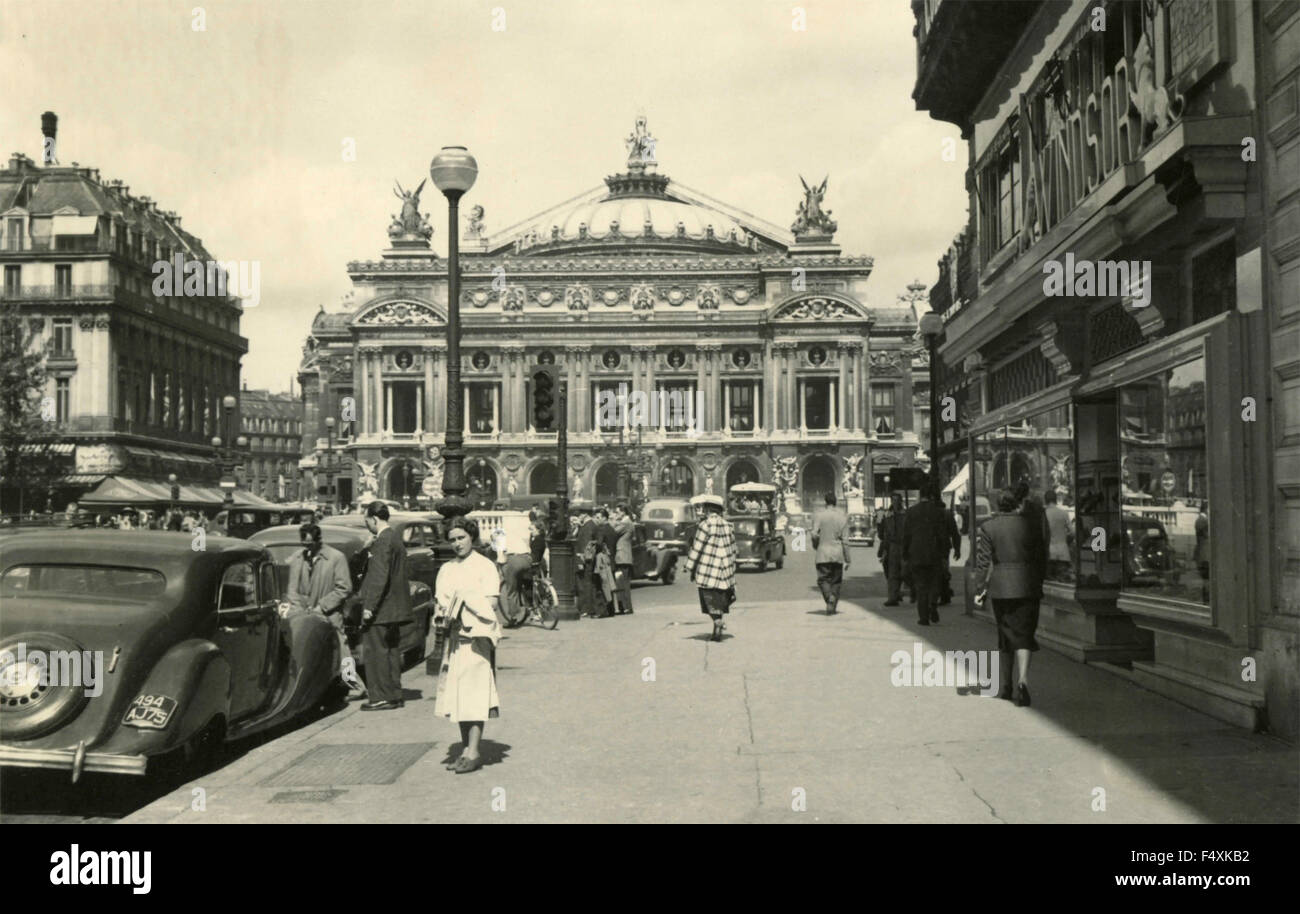 Le Palais Garnier, Place de l'Opéra, Paris, France Banque D'Images