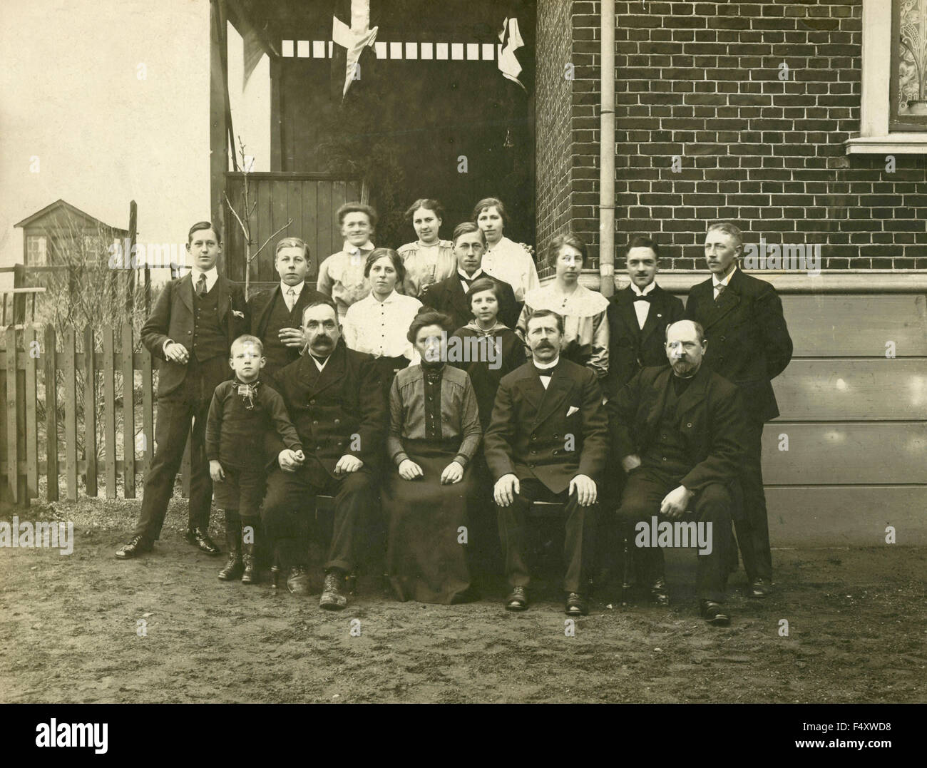 Groupe de grande famille, Danemark Banque D'Images