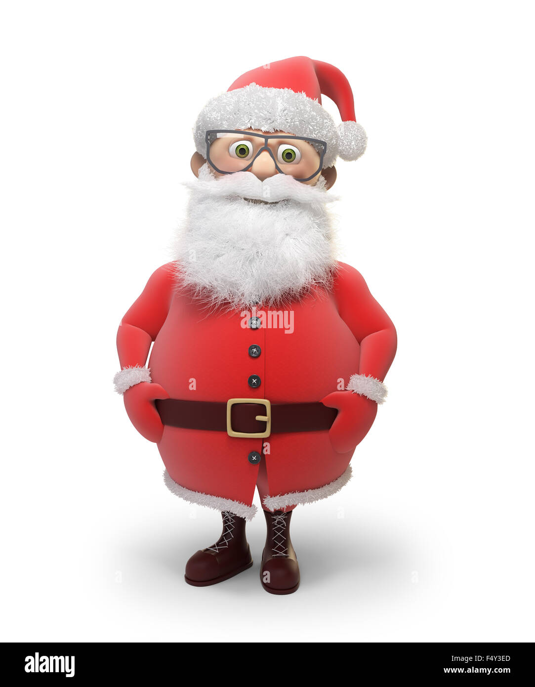 Santa Claus - caractère stylisé background illustration de Noël Banque D'Images