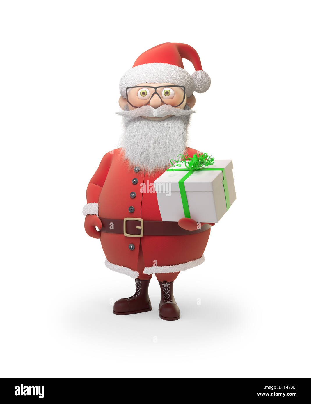 Santa Claus - caractère stylisé background illustration de Noël Banque D'Images