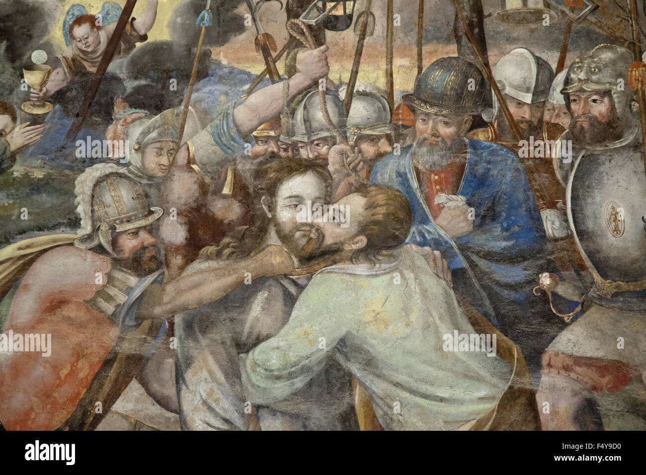 Fresque de la salle du chapitre de l'Abbaye de Fontevraud Banque D'Images