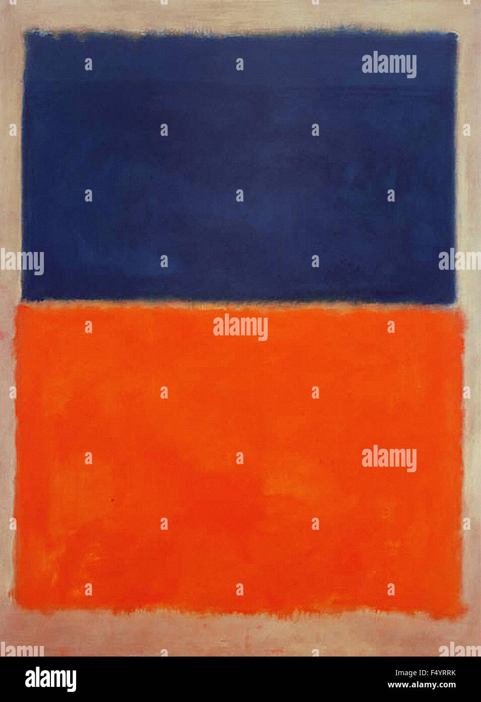 Mark Rothko - vert et rouge sur la mandarine Banque D'Images