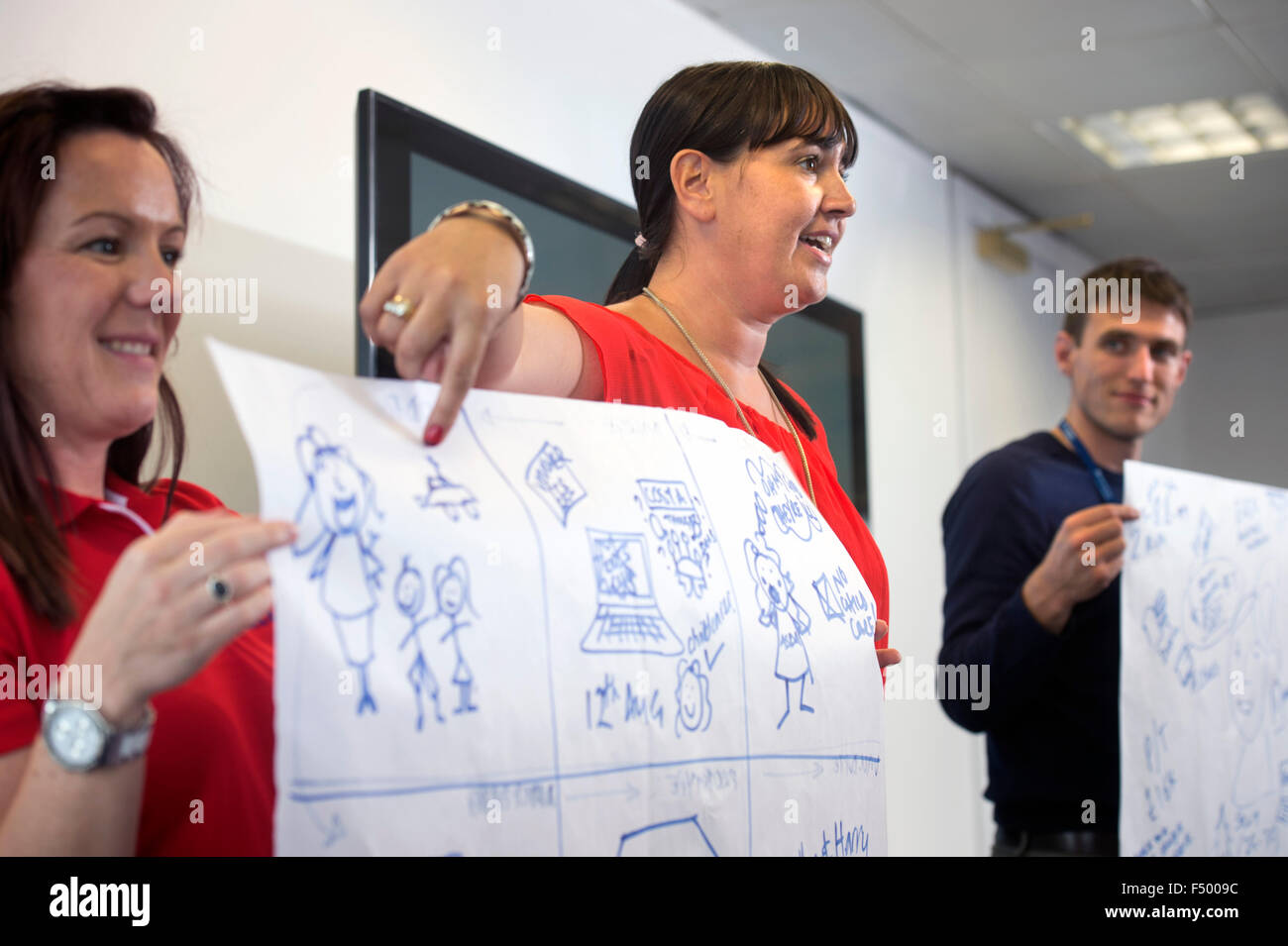 L'étincelle de la journée de formation des petites entreprises à la Trinity Quay, Bristol - faire une présentation visuelle UK Banque D'Images