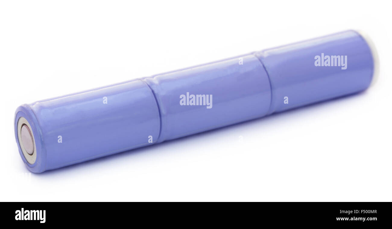 Batteries over white background Banque D'Images