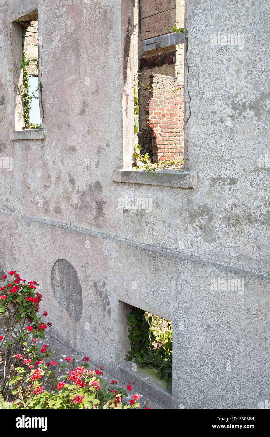 Abandonné de gardien sur l'île d'Alcatraz dans la baie de San Francisco Californie Banque D'Images