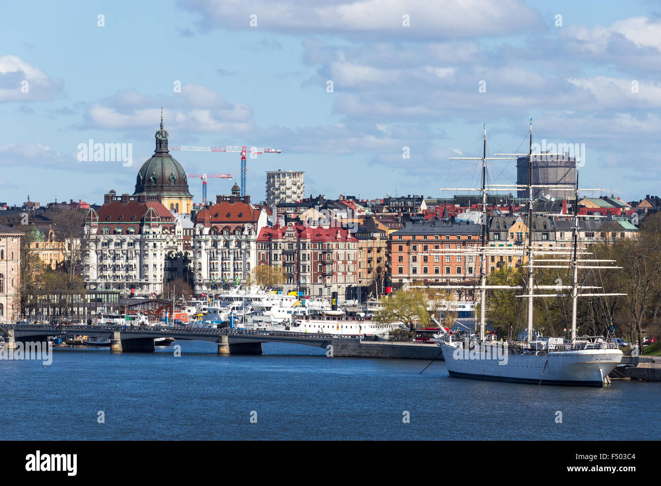 La ville sur l'eau, Stockholm Collection Banque D'Images