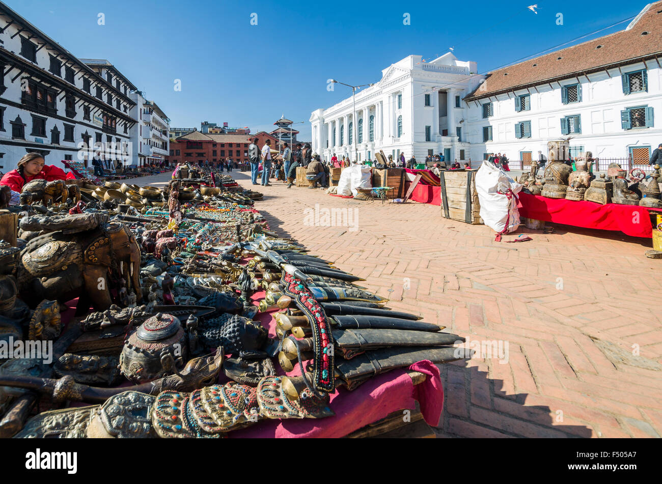 De nombreux souvenirs sont vendus à Durbar Square Banque D'Images De nombreux souvenirs sont vendus à Durbar Square Banque D'Images
