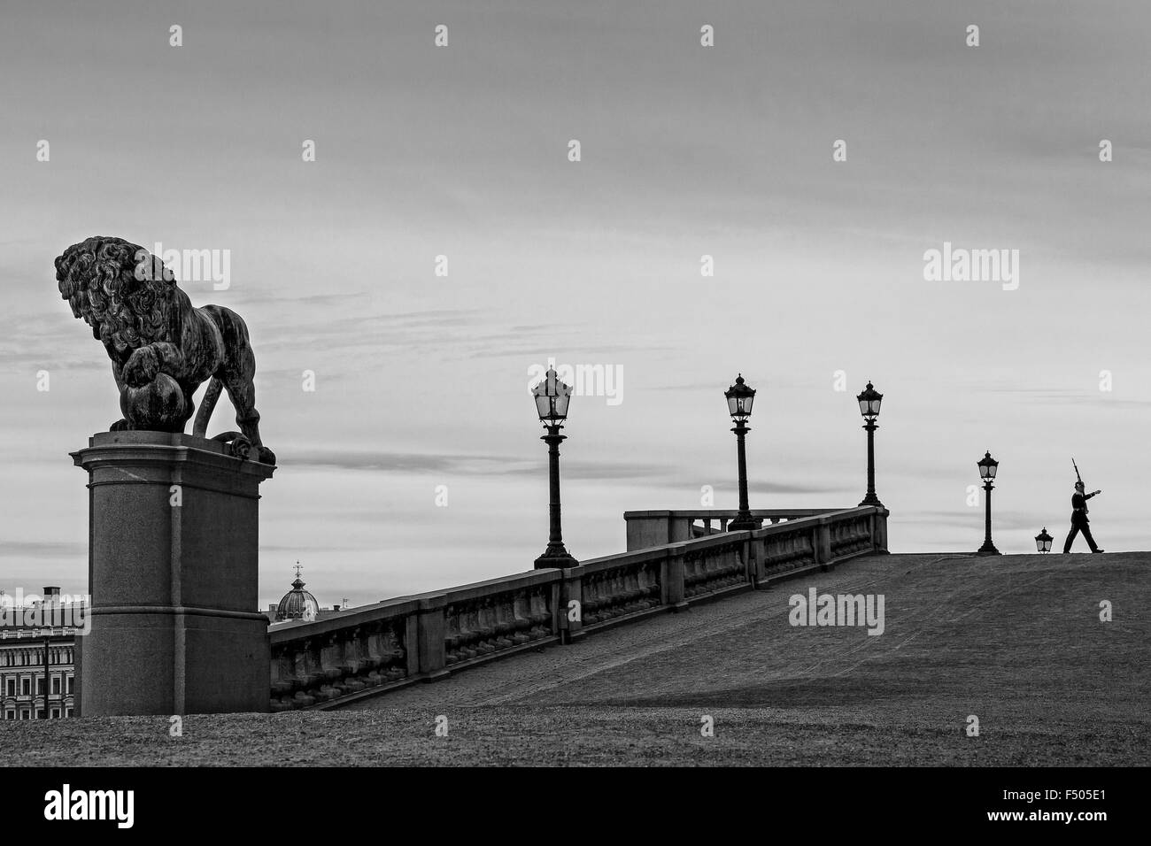 Garde royale suédoise au Palais Royal Banque D'Images