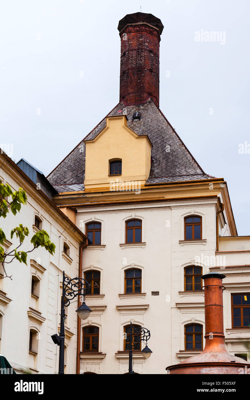 Voyage à la ville de Brno - Bâtiment de l'ancienne brasserie à Brno, République Tchèque Banque D'Images