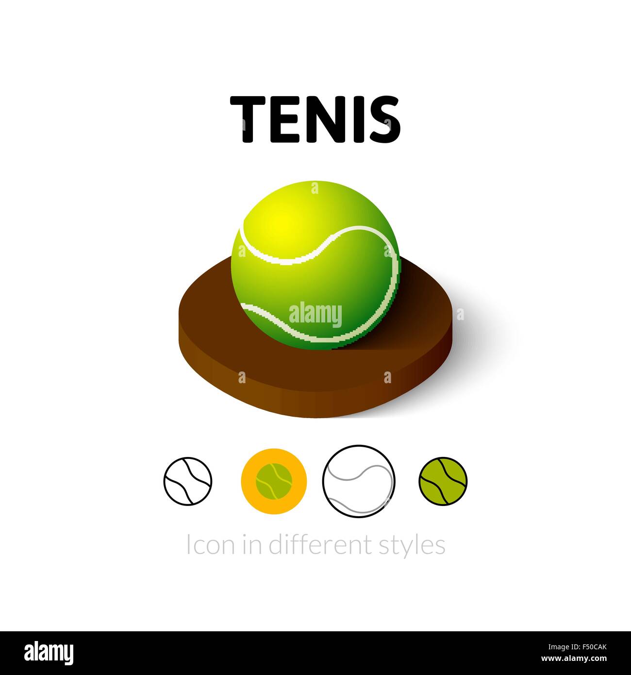L'icône de tenis de styles Illustration de Vecteur