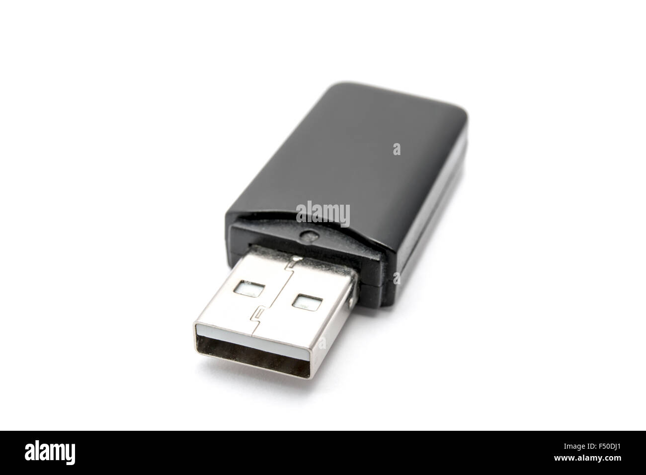 Lecteur Flash USB sur fond blanc Banque D'Images