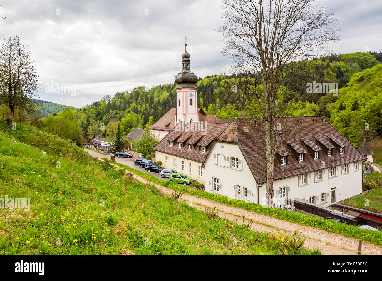 Église de Sankt Ulrich, Forêt-Noire, Bade-Wurtemberg, Allemagne. Banque D'Images