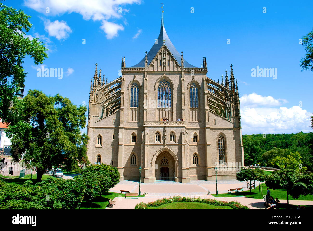 L'église Sainte Barbara à Kutná Hora, République Tchèque Banque D'Images