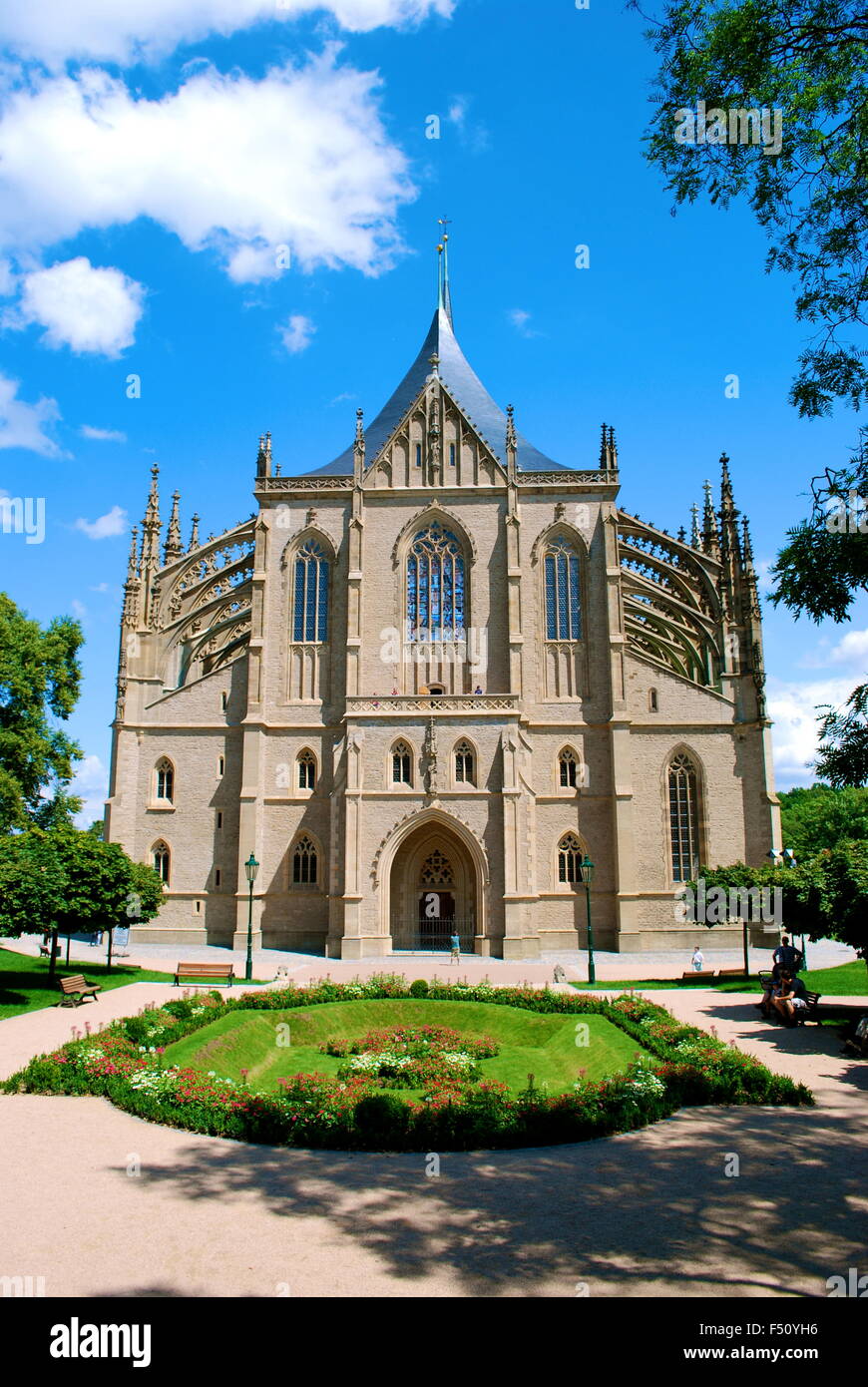 L'église Sainte Barbara à Kutná Hora, République Tchèque Banque D'Images