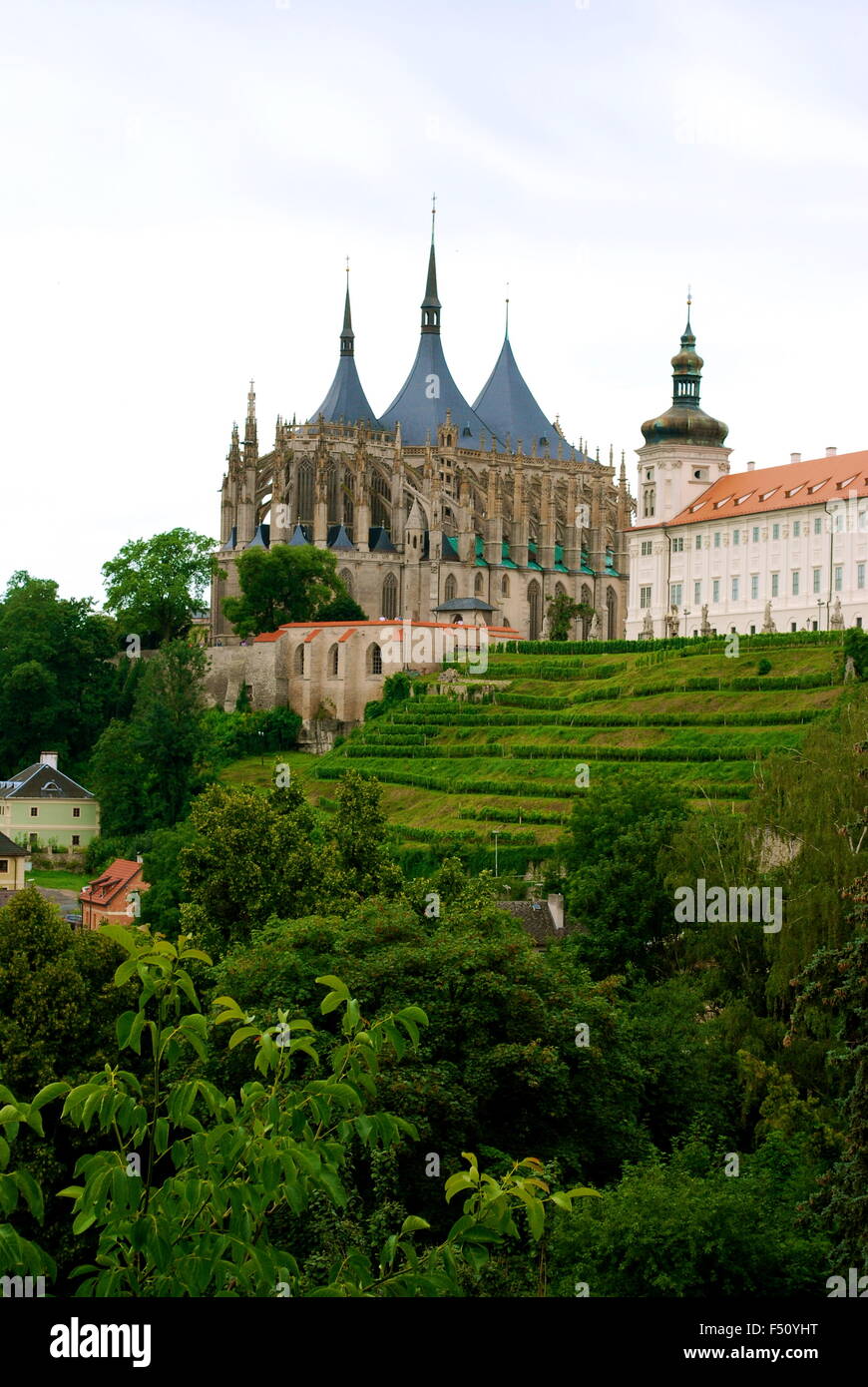 L'église Sainte Barbara à Kutná Hora, République Tchèque Banque D'Images