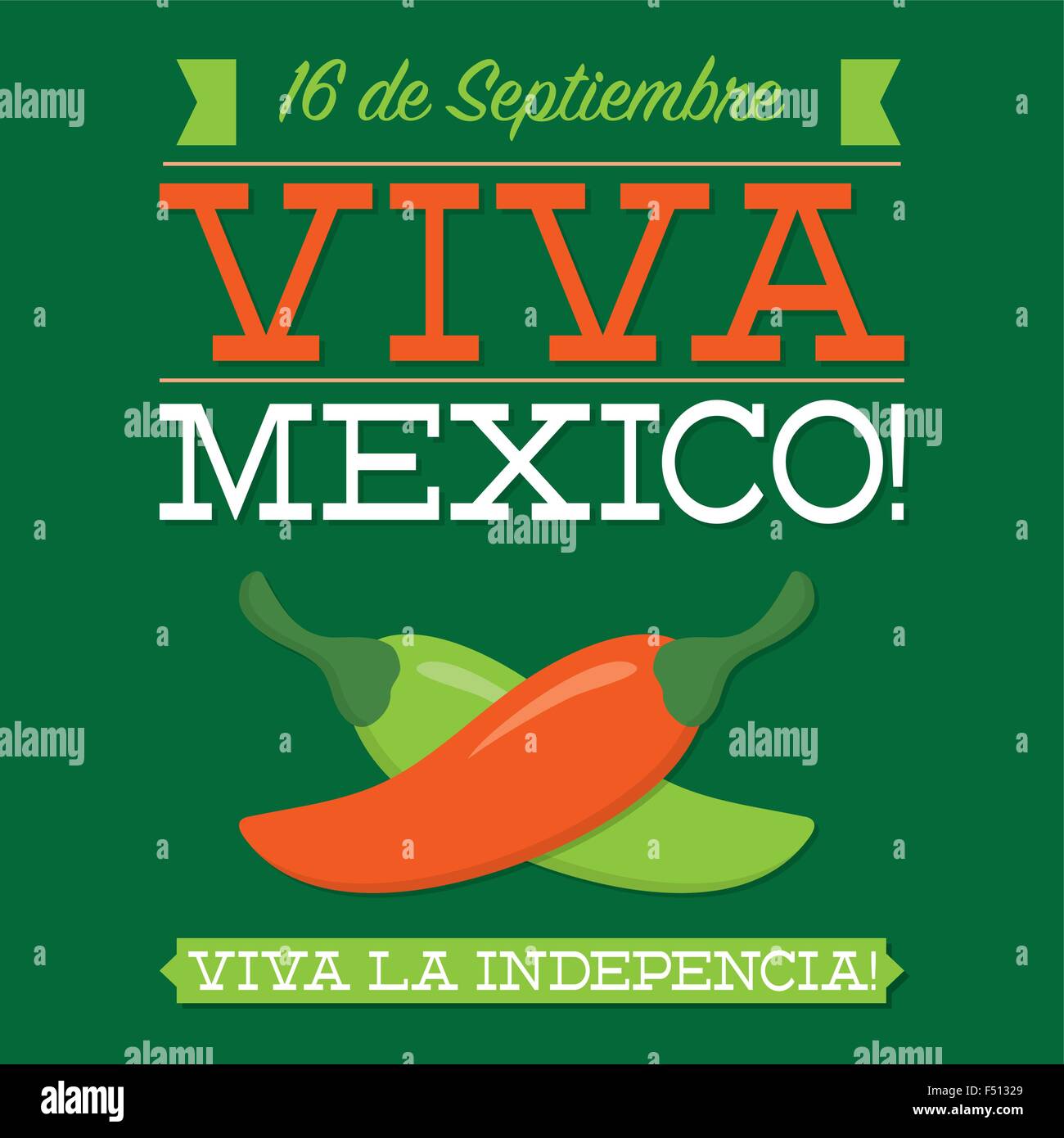 Retro style Viva Mexico (Jour de l'indépendance mexicaine) carte en format vectoriel. Illustration de Vecteur