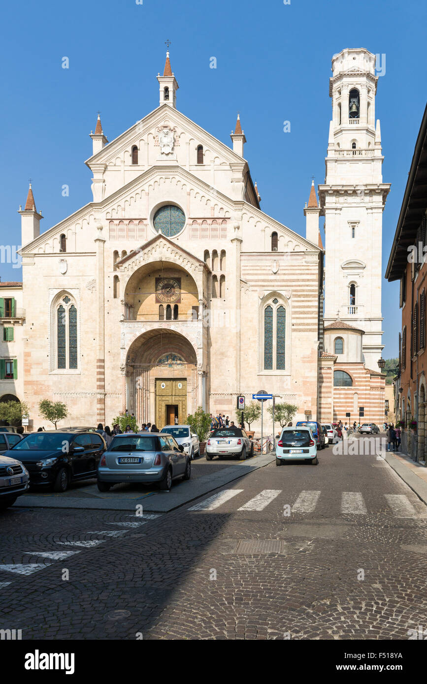 La cathédrale de Vérone (cattedrale santa maria matricolare, Duomo di verona) a été consacrée en 1187 Banque D'Images