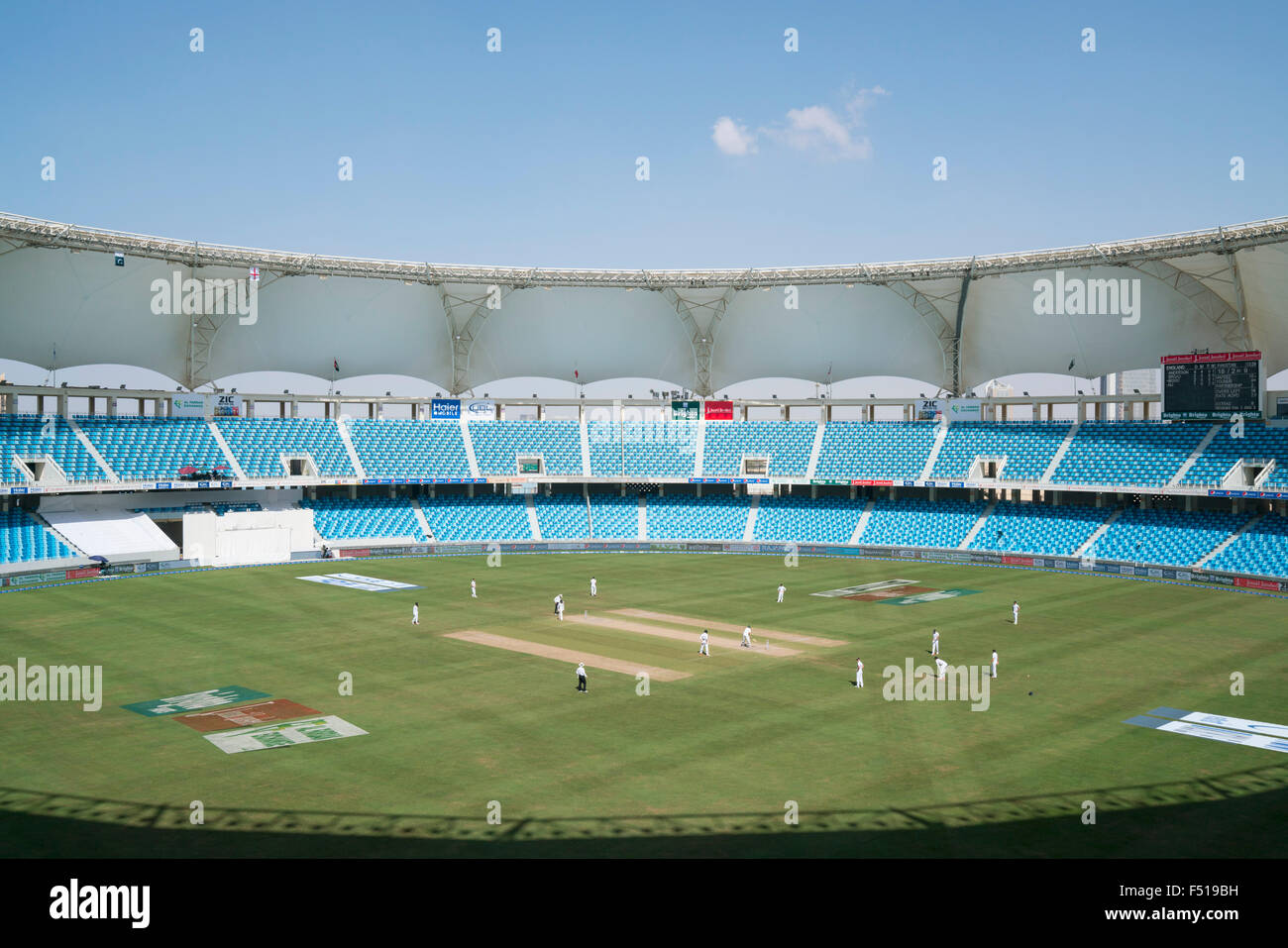Test-match de cricket Angleterre btwn et le Pakistan en octobre 2015 au Stade de Cricket International de Dubaï Dubaï Émirats Arabes Unis Banque D'Images