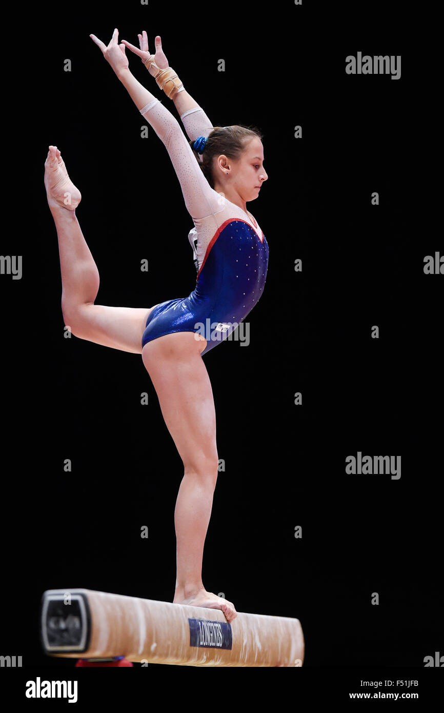 Championnats du monde de gymnastique Qualifications Femmes 23.10.15.KHARENKOVA Maria Banque D'Images