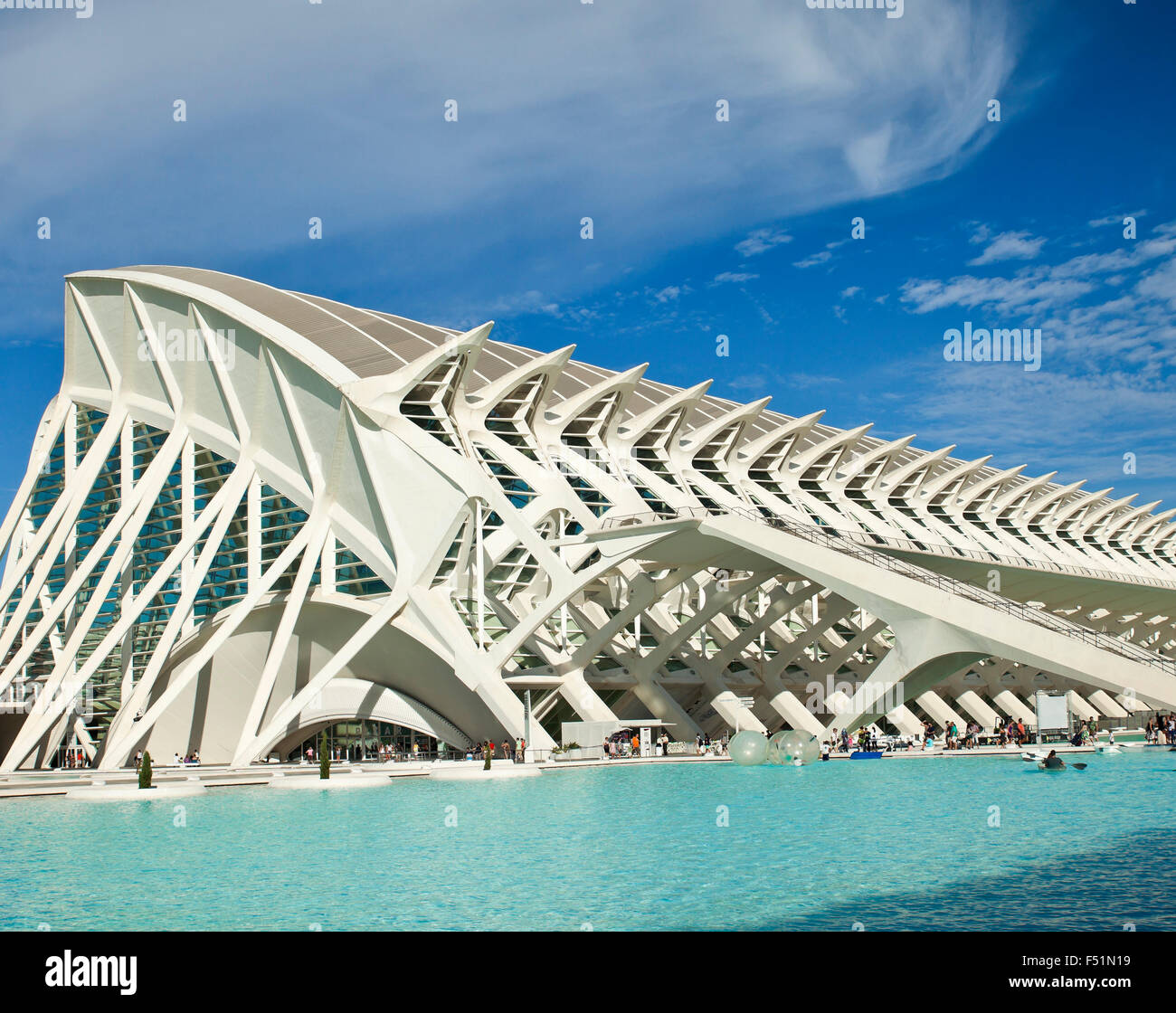 Le Musée des sciences Príncipe Felipe, Cité des Arts et des Sciences, Valence, Espagne. Banque D'Images