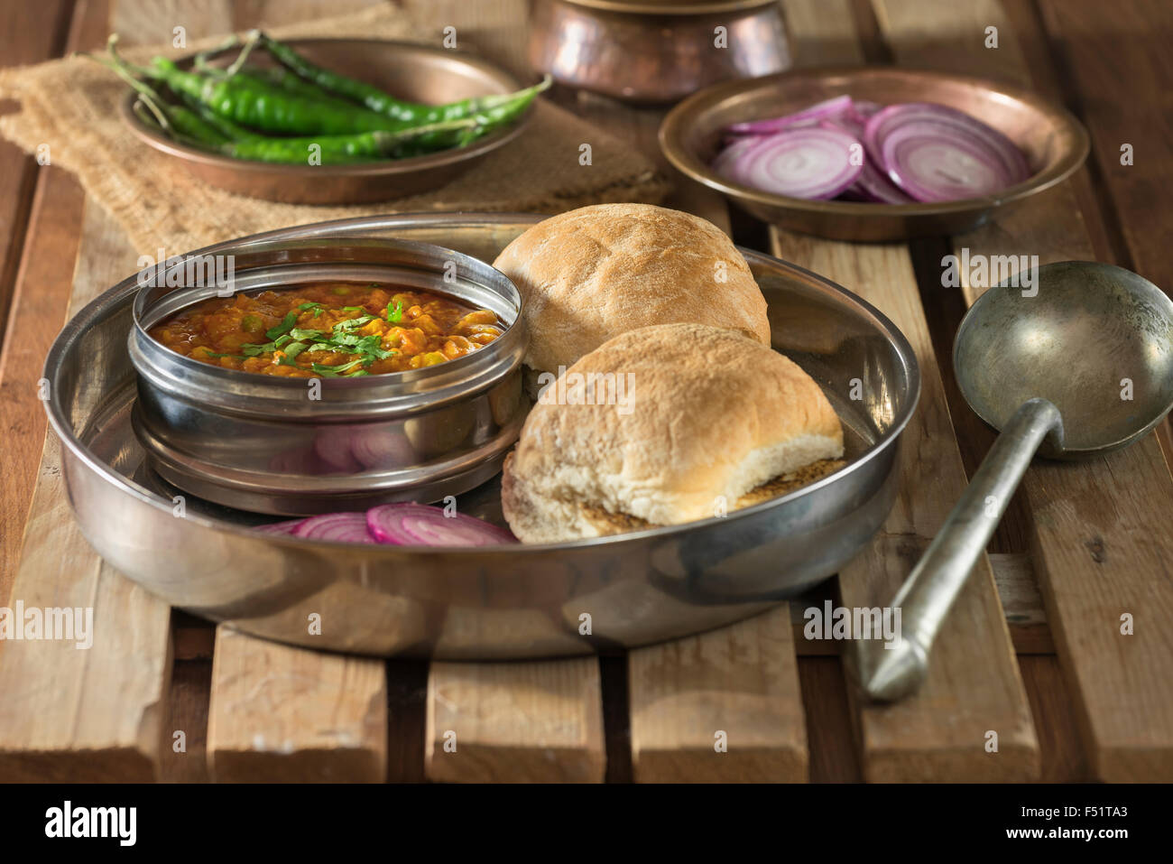 Pav bhaji. Indian street food. Banque D'Images